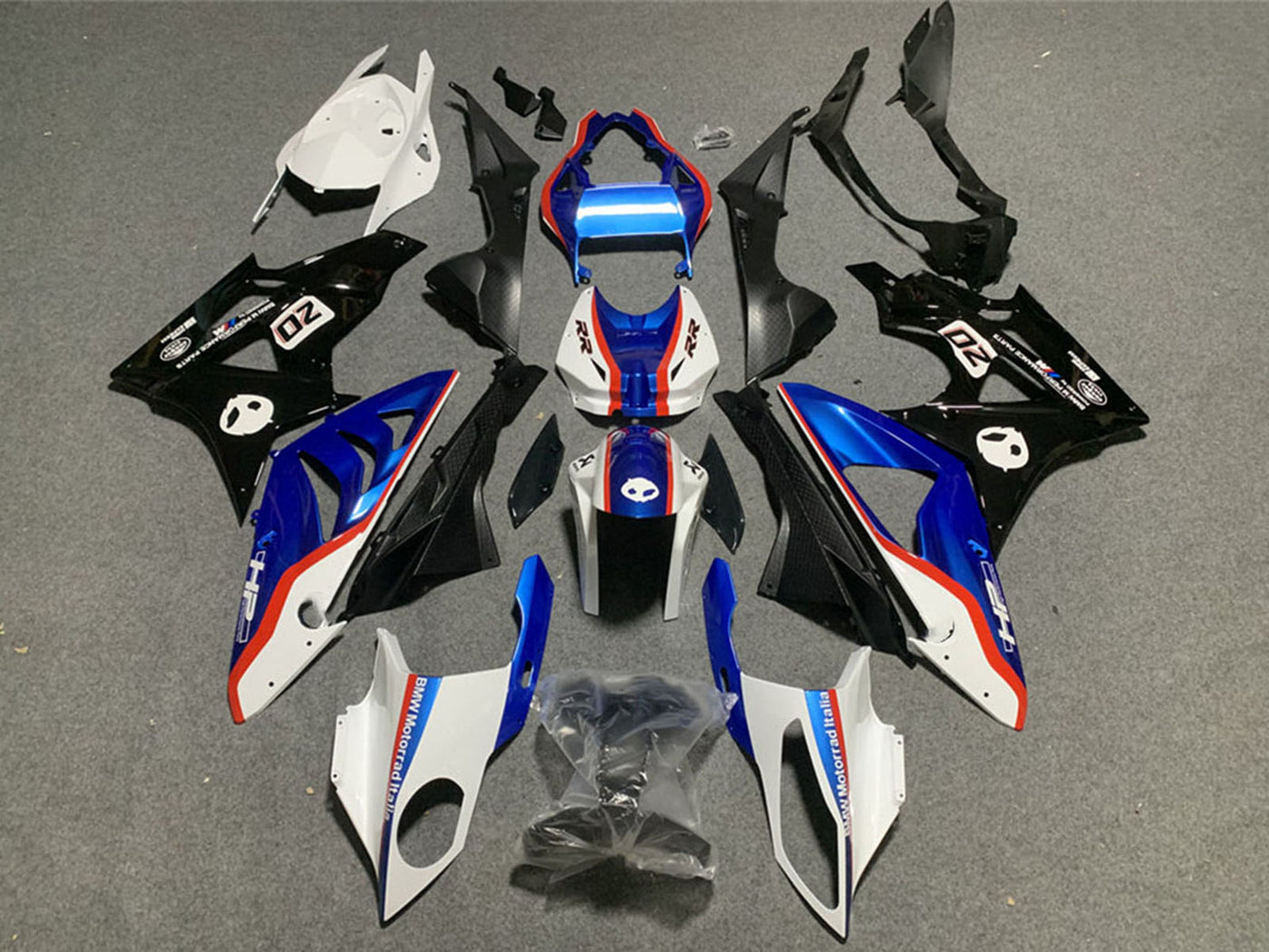 2009-2014 White Blue Black BMW S1000RR Fairing Kit