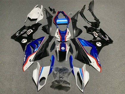 2009-2014 BMW S1000RR White Blue Black Fairing Kit