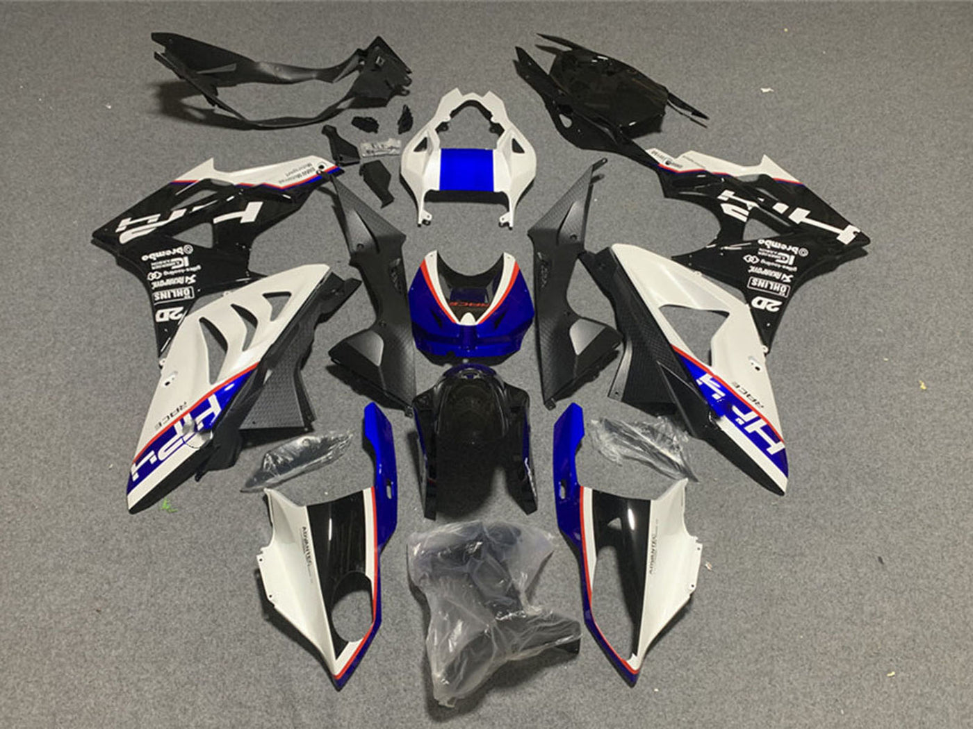 2009-2014 Blue White Black Ohlins BMW S1000RR Fairing Kit