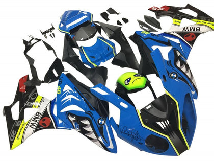 2009-2014 BMW S1000RR Blue Yellow Shark Vr 46 Fairing Kit