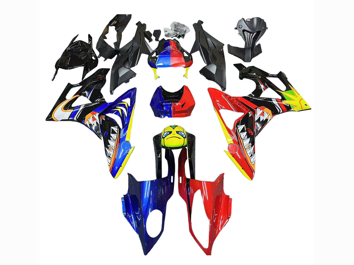 2009-2014 Red Blue Yellow Shark BMW S1000RR Fairing Kit