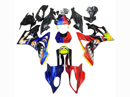 2009-2014 BMW S1000RR Red Blue Yellow Shark Fairing Kit