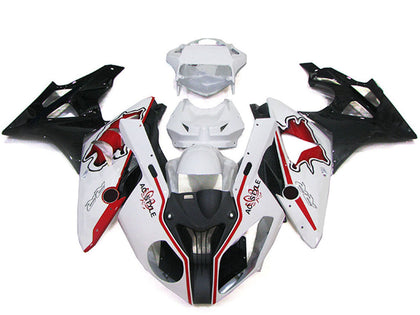 2009-2014 BMW S1000RR White Black Red Fairing Kit