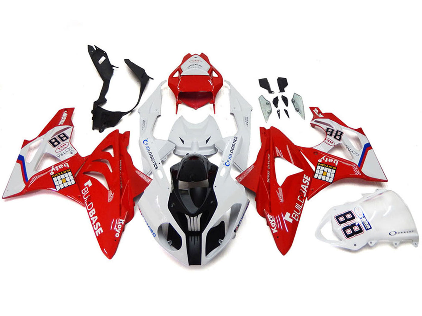2009-2014 White Red BMW S1000RR Motorcycle Fairings， Purchase 2009-2014 White Red BMW S1000RR Motorcycle Fairings UK - UK