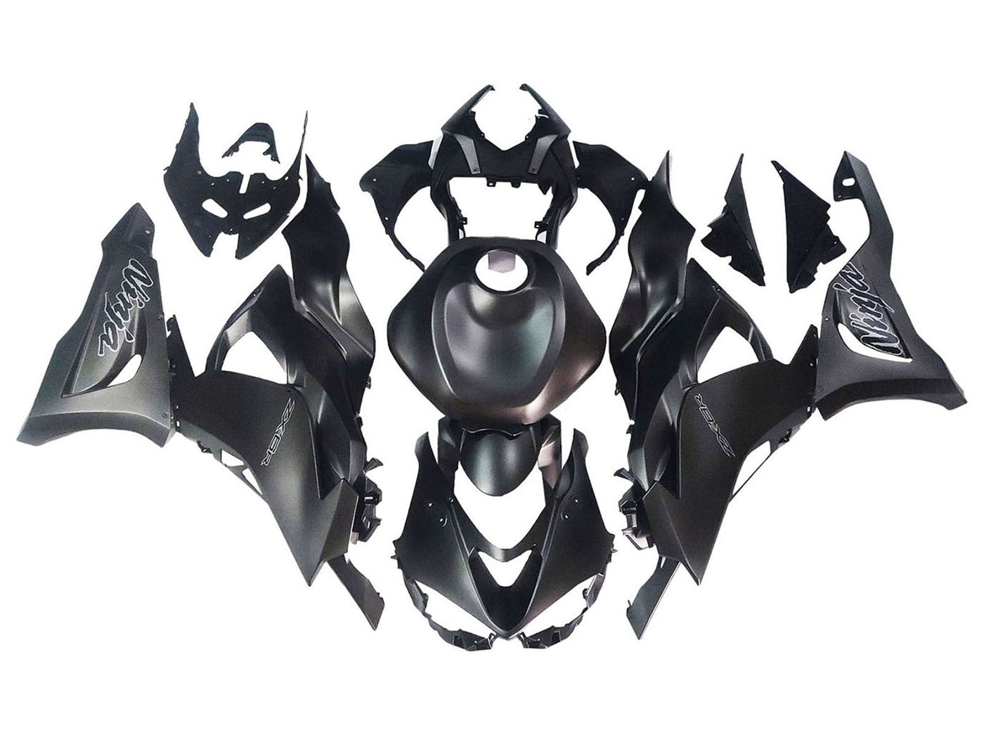 2023-2025 Matte Black Kawasaki ZX6R Motorcycle Fairing， Purchase 2023-2025 Matte Black Kawasaki ZX6R Motorcycle Fairing UK - UK