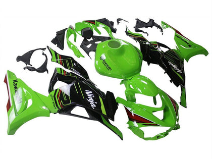 2023-2025 Kawasaki ZX-6R Black Green Fairing Kit