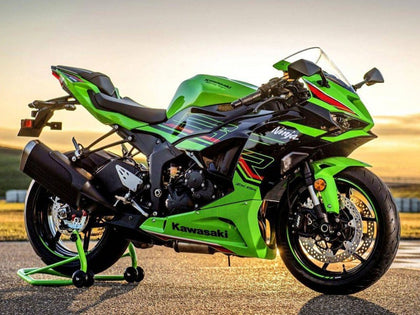 2023-2025 Kawasaki ZX-6R Black Green Fairing Kit
