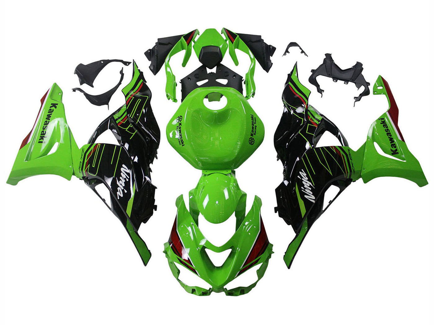 2023-2025 Green Black Kawasaki ZX6R Motorcycle Fairings， Purchase 2023-2025 Green Black Kawasaki ZX6R Motorcycle Fairings UK - UK