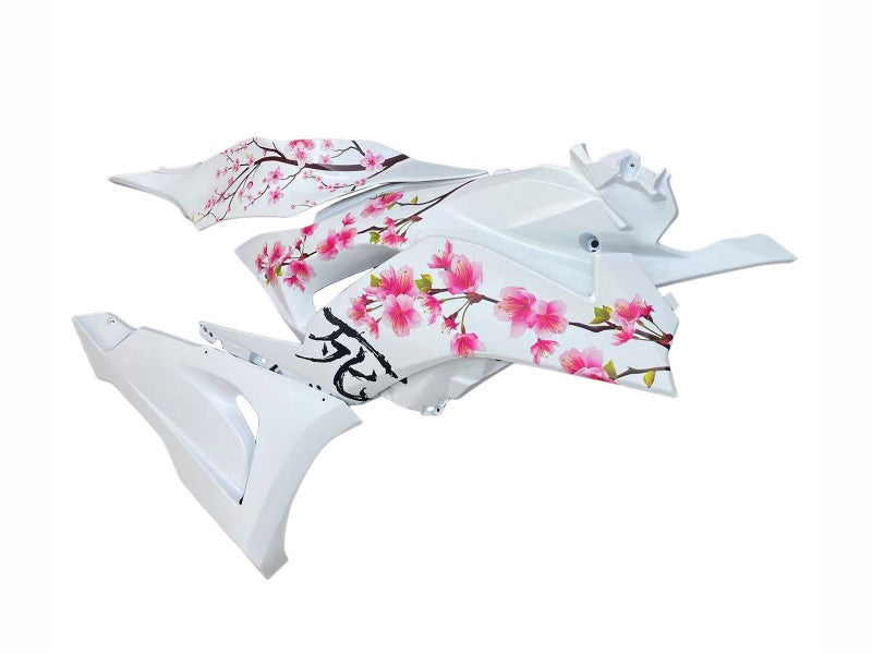 Purchase 2023-2025 Black White with Flower Kawasaki ZX6R Motorcycle Fairings UK