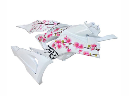 2023-2025 Kawasaki ZX-6R Black White with Flower Fairing Kit
