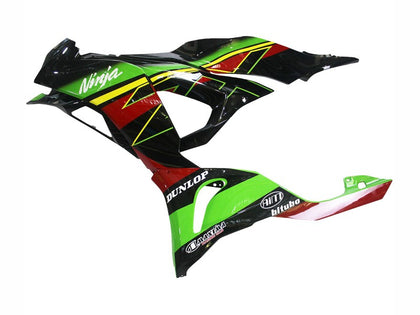 2023-2025 Kawasaki ZX-6R Black Green Red Ninja Dunlop Fairing Kit