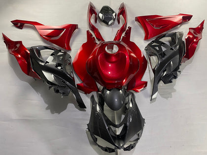 2023-2025 Kawasaki ZX-6R Red Carbon Fiber Fairing Kit