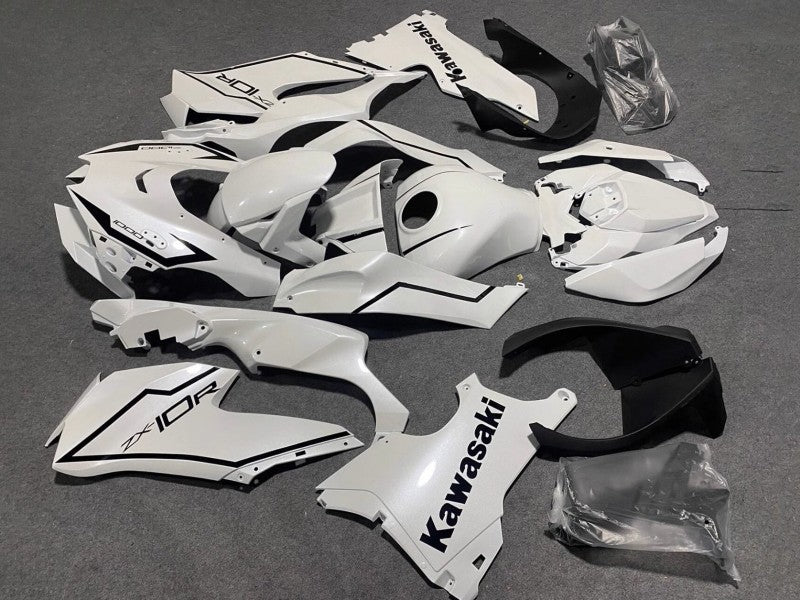 Purchase 2021-2025 Pearl White Black Kawasaki ZX10R Motorcycle Fairings UK