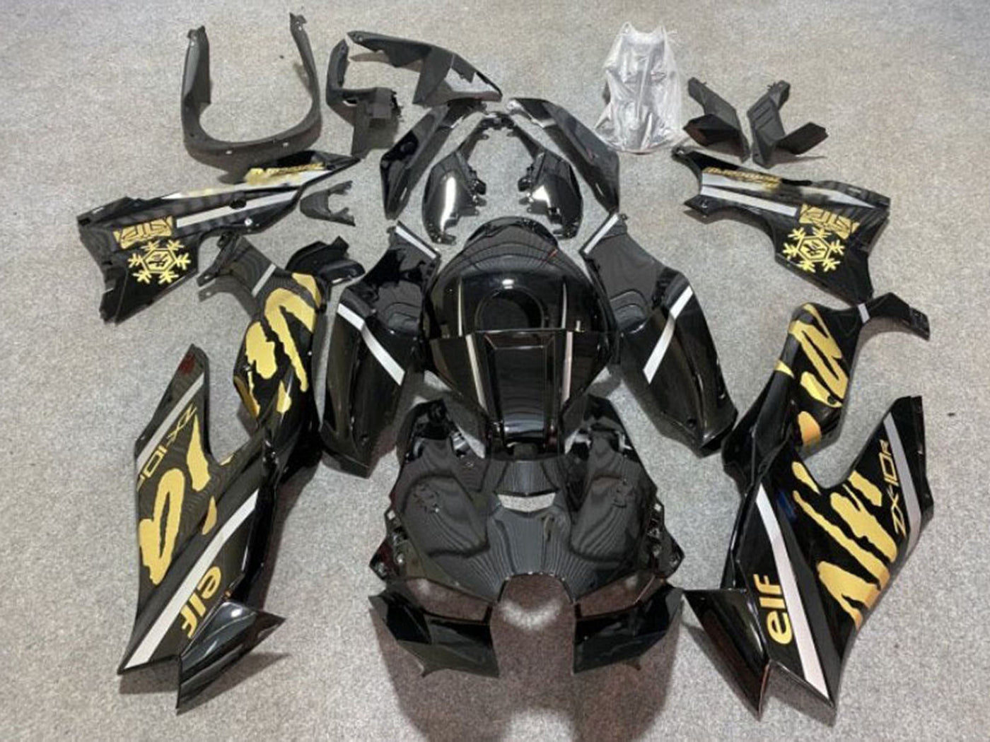2021-2025 Black Gold Kawasaki ZX10R Fairing Kit