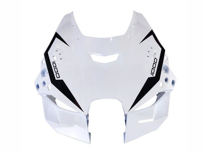 2021-2025 Kawasaki ZX-10R Glossy Black and White Fairing Kit