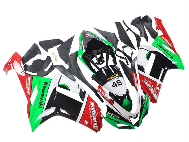 Purchase 2007-2008 Green Red Kawasaki ZX6R Motorcycle Fairings UK