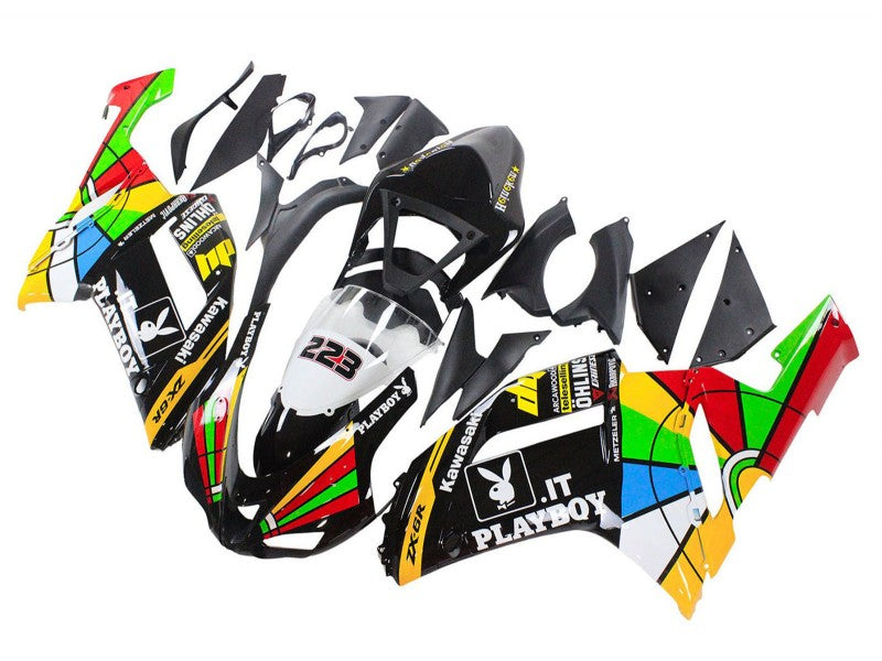 Purchase 2007-2008 Colorful Playboy 223 Kawasaki ZX6R Motorcycle Fairings UK