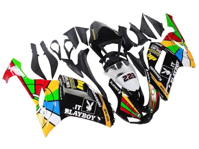 Purchase 2007-2008 Colorful Playboy 223 Kawasaki ZX6R Motorcycle Fairings UK