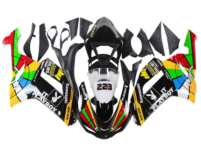 Purchase 2007-2008 Colorful Playboy 223 Kawasaki ZX6R Motorcycle Fairings UK