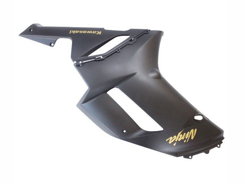 Purchase 2007-2008 Matte Black with Yellow Logo Ninja Kawasaki ZX6R Motorcycle Fairings UK