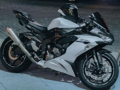 2019-2022 Kawasaki ZX-6R White Carbon Fiber Fairing Kit