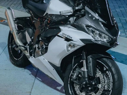 2019-2022 Kawasaki ZX-6R White Carbon Fiber Fairing Kit