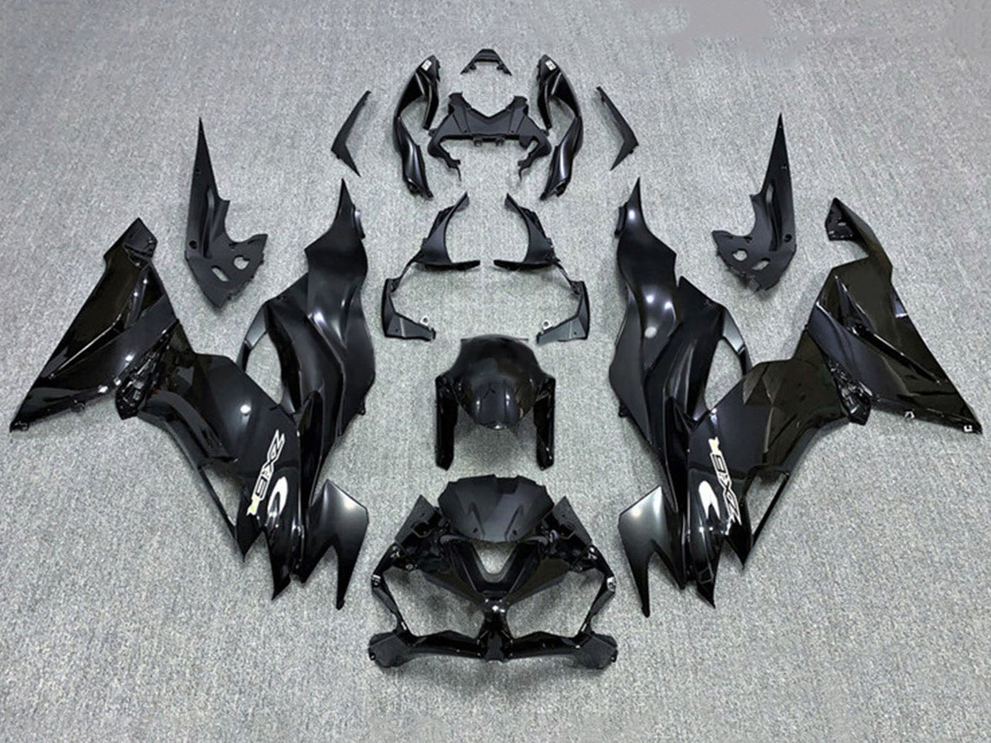 2019-2022 Glossy Black Kawasaki ZX6R Motorcycle Fairing， Purchase 2019-2022 Glossy Black Kawasaki ZX6R Motorcycle Fairing UK - UK
