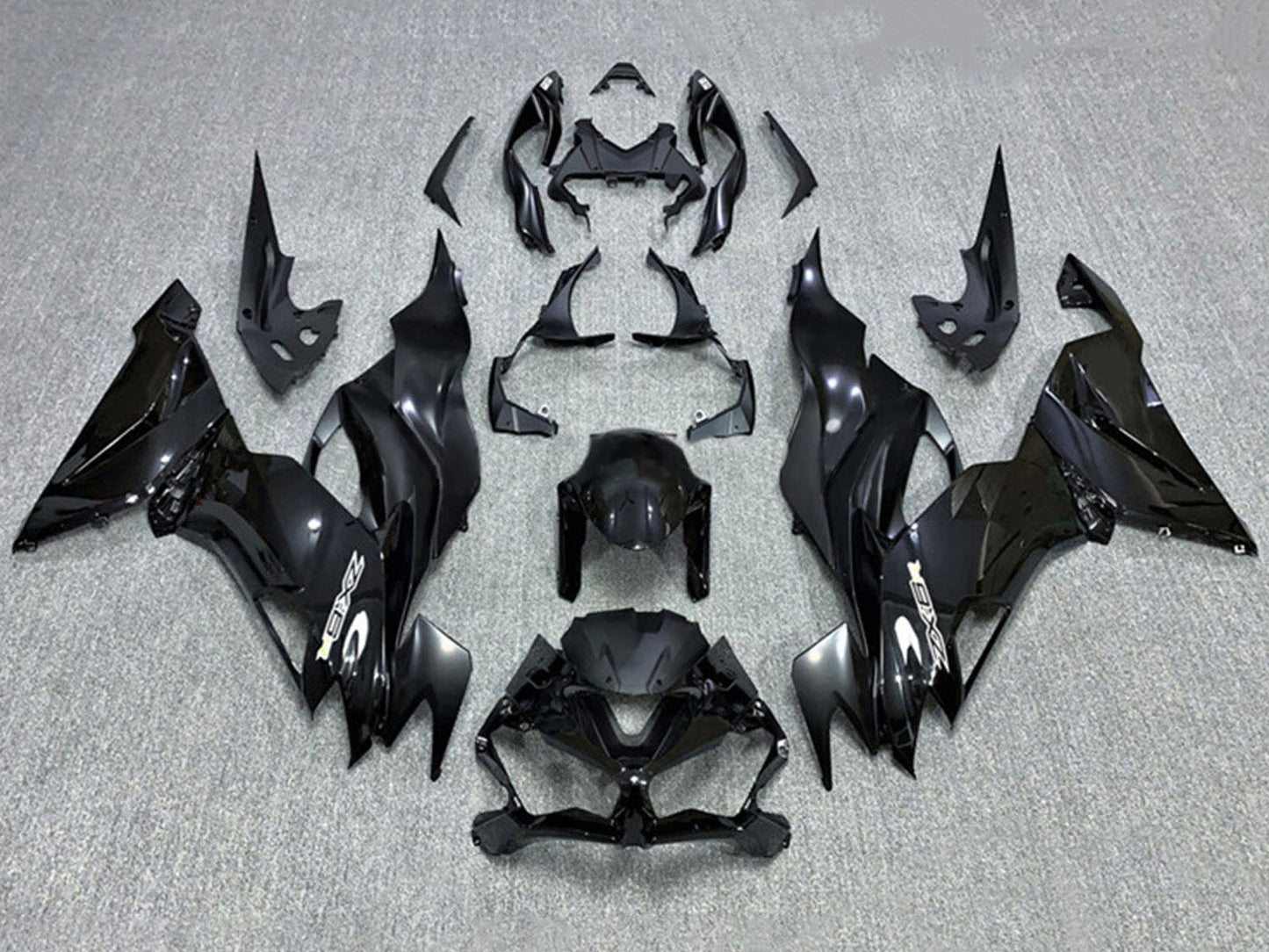 2019-2022 Glossy Black Kawasaki ZX6R Motorcycle Fairing， Purchase 2019-2022 Glossy Black Kawasaki ZX6R Motorcycle Fairing UK - UK