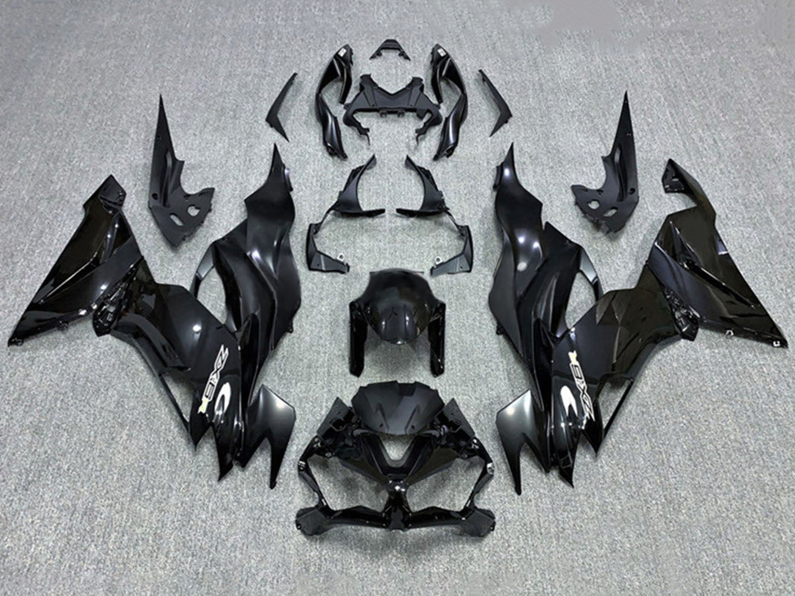 2019-2022 Glossy Black Kawasaki ZX6R Motorcycle Fairing， Purchase 2019-2022 Glossy Black Kawasaki ZX6R Motorcycle Fairing UK - UK