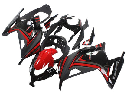 2013-2024 Kawasaki 300-EX300R-EX300 Red Black EX300R Fairing Kit