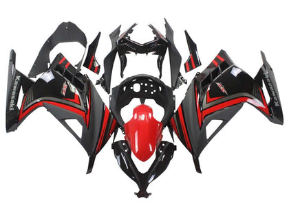 2013-2024 Kawasaki 300-EX300R-EX300 Red Black EX300R Fairing Kit