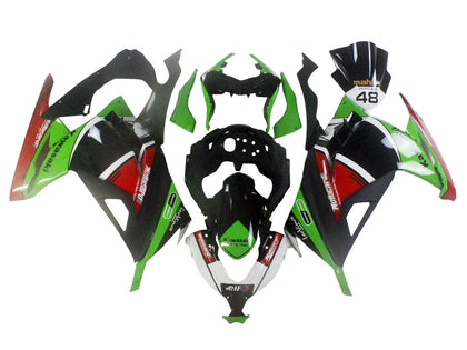 2013-2024 Kawasaki Ninja-300 Green Red Black Elf EX300R Fairing Kit