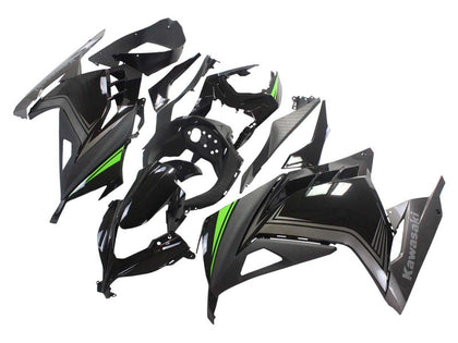 2013-2024 Kawasaki Ninja-300 Black Silver Green EX300R Fairing Kit