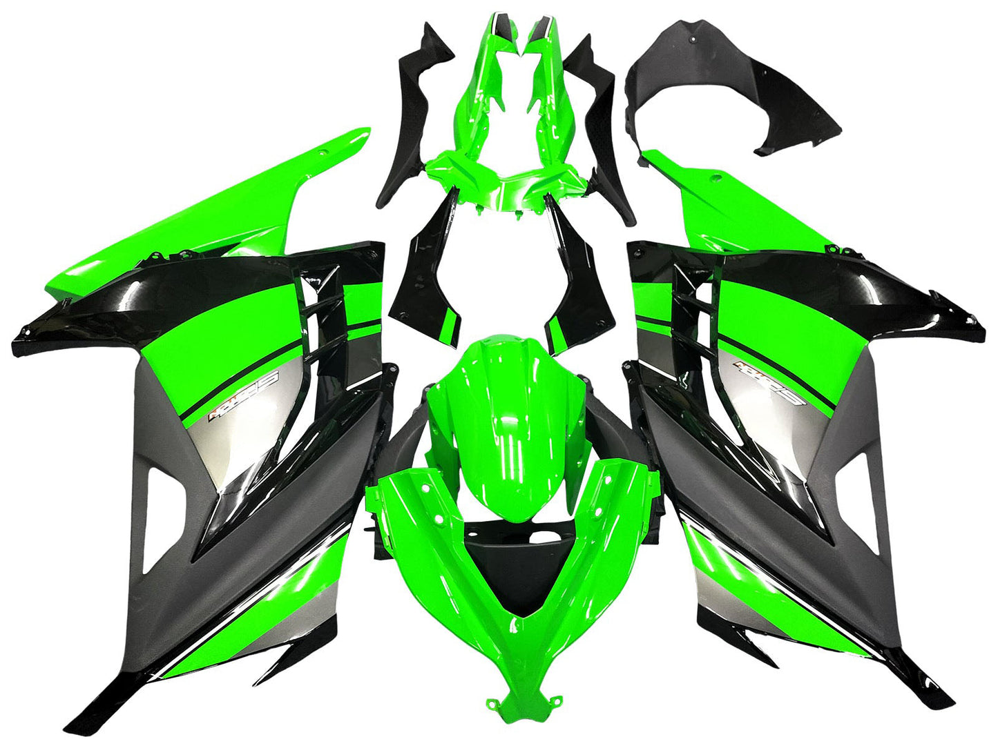 2013-2024 Green Black Kawasaki Ninja 300 EX300R Fairing Kit