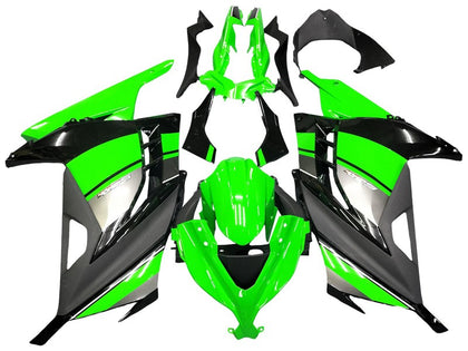 2013-2024 Kawasaki Ninja-300 Green Black EX300R Fairing Kit
