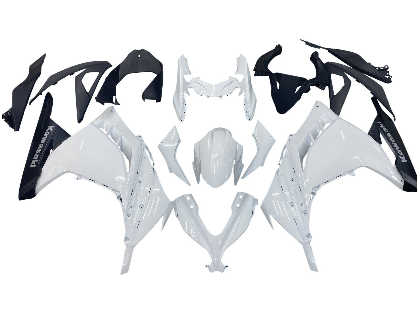 2013-2024 White Kawasaki Ninja 300 EX300R Fairing Kit