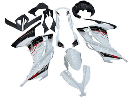 2013-2024 Kawasaki Ninja-300 White Black Red EX300R Fairing Kit