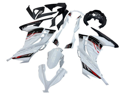 2013-2024 Kawasaki Ninja-300 White Black Red EX300R Fairing Kit