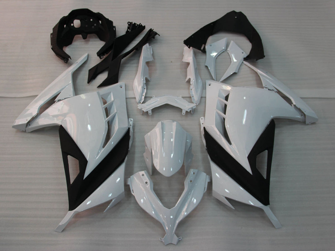 2013-2024 White Black Kawasaki Ninja 300 EX300R Fairing Kit