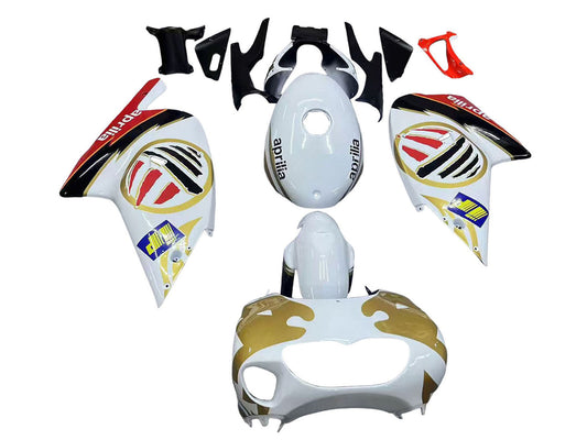 2000-2005 White Gold Red Aprilia RS125 Fairing Kit