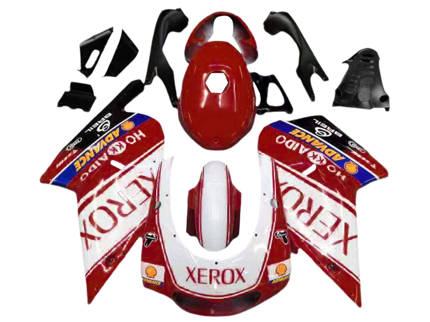 2000-2005 Red White Yellow Xerox Aprilia RS125 Fairing Kit