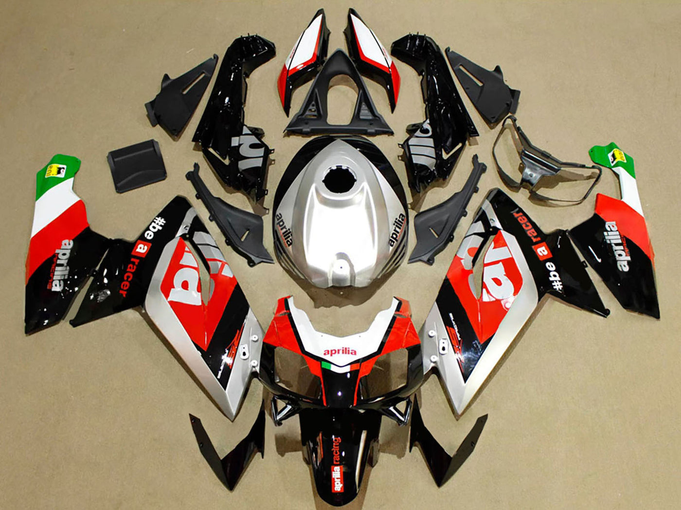 2006-2011 Red Silver Black Aprilia RS125 Fairing Kit