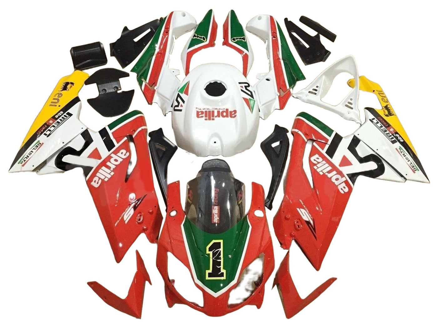 2006-2011 Red Green White Aprilia RS125 Fairing Kit