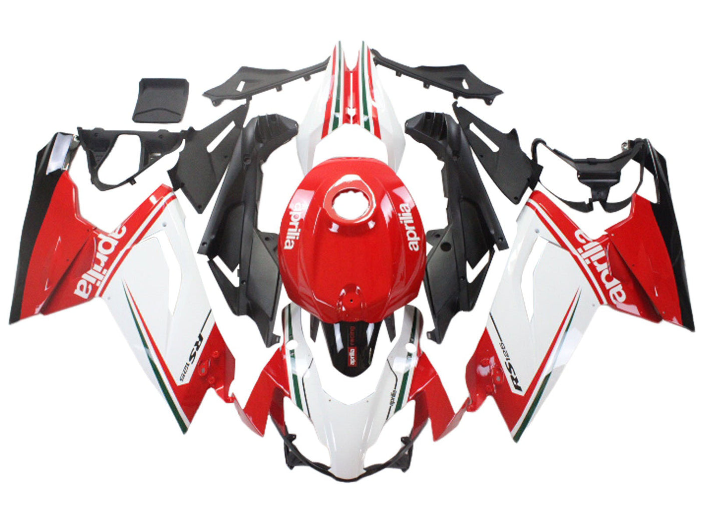 2006-2011 White Red Black Aprilia RS125 Fairing Kit