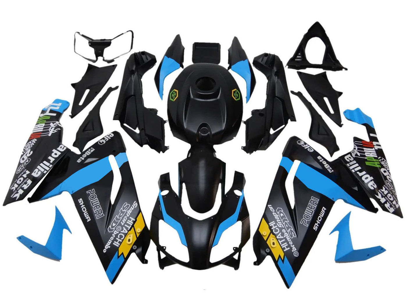 2006-2011 Blue Black Aprilia RS125 Fairing Kit