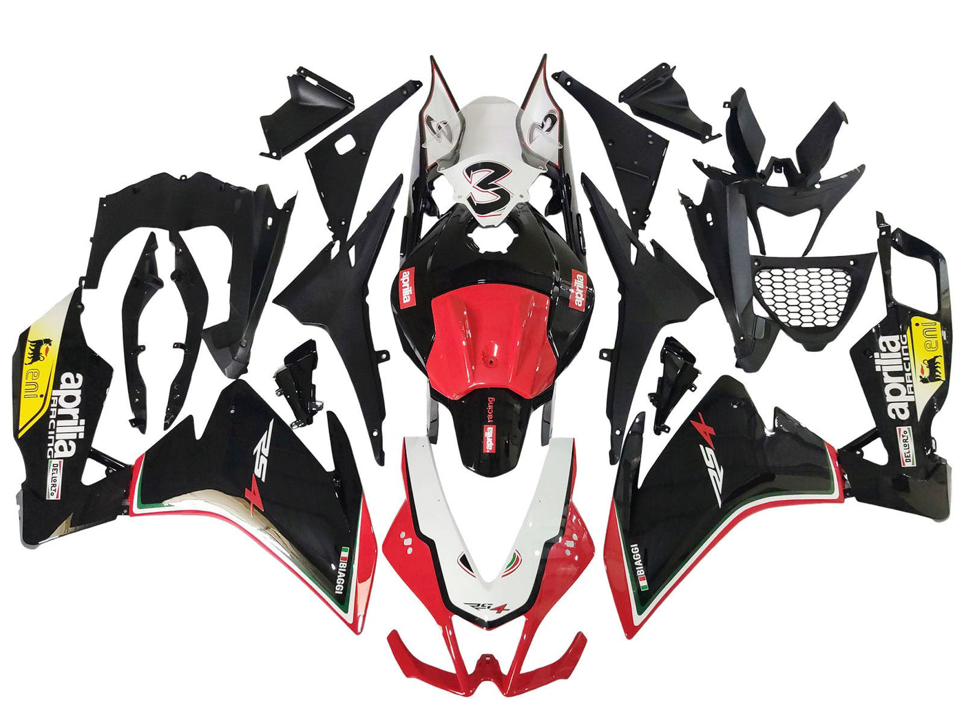 2012-2018 Black White Red Yellow Aprilia RS4 50 125 Fairing Kit