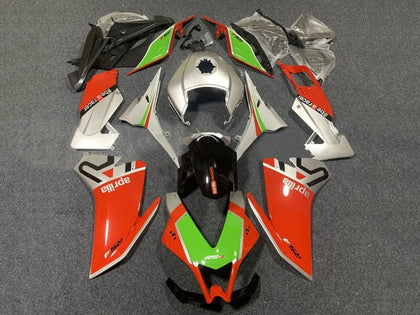 2012-2018 Aprilia RS4-50-125 Orange Green Silver Fairing Kit