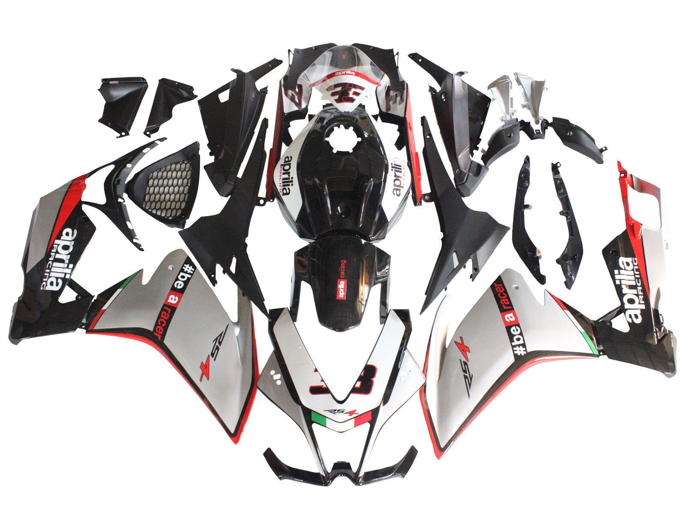 2012-2018 Silver Black Red Aprilia RS4 50 125 Fairing Kit