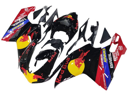 2007-2014 Ducati 1198 / 1098 / 848 Glossy Black Bull Red Bull Fairing Kit