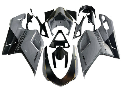 2007-2014 Ducati 1198 / 1098 / 848 Glossy Gray Black Fairing Kit